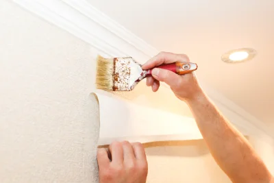 Pose de papier peint à Lemud — revêtements muraux et toiles de verre